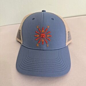 Cotopaxi Hat Cap Snapback Blue Cream Outdoor Sun Trucker Adjustable
